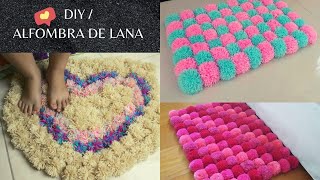 DIY Alfombras con pompones de Lana paso a paso [upl. by Attennod]