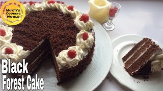 চুলায় তৈরি ব্ল্যাক ফরেস্ট কেক ॥ Black Forest Cake Recipe Without Oven ॥How To Make Black Forest Cake [upl. by Verada]