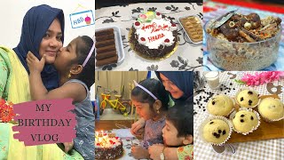 My Birthday Vlog 2020  Choco Chip Muffin Recipe Without Oven  Funny Talk With Hafsa  Kuwait Vlog [upl. by Orimisac662]