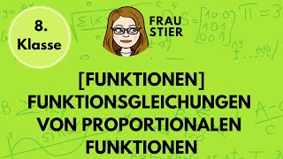 Funktionsgleichung von proportionalen Funktionen mit Proportionalitätsfaktor Proportionalfaktor [upl. by Tybalt]