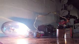 Arc destroys mercury lamp 2000 volts [upl. by Kauffman646]