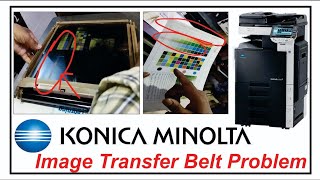 How To RemoveClean image transfer Belt  IBT BELT  KONICA MINOLTA bizhub c220c280c360 [upl. by Elroy]