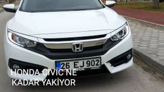 Yeni Honda Civic ne kadar yakıyor [upl. by Attwood]