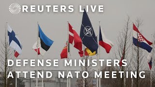 LIVE NATO Defense ministers arrive for a meeting in Brussels [upl. by Okubo622]