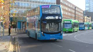 FestiveMix Day 3 Buses At Leicester Haymarket Bus Station 281123 [upl. by Htenaj]