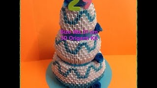 3D Origami Birthday Cake Tutorial [upl. by Nikki]