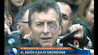 Despiden a Grondona la palabra de Macri  Telefe Noticias [upl. by Einohtna]