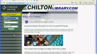 Using Chilton Library from Gale  Selecting a Vehicle [upl. by Daly]