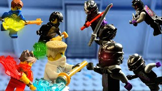 NINJA VS NINDROIDS  Ninjago Stopmotion [upl. by Dewie960]