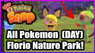 New Pokemon Snap Every Pokemon In Florio Nature Park Day Walkthrough Guide [upl. by Rehsa]