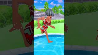 Swimming 🏊 🥲2 Prank Scary TeacherShorts [upl. by Aspa]