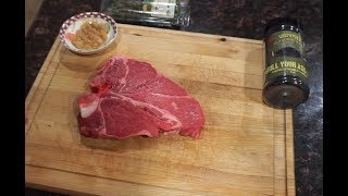 Cooking a Porterhouse Steak on a Cast Iron Skillet [upl. by Lorne]