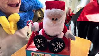 Gemmy 2010 Footsies Santa Claus Christmas Decor Song Here Comes Santa Claus 🎅☃️🎄 [upl. by Aicil]