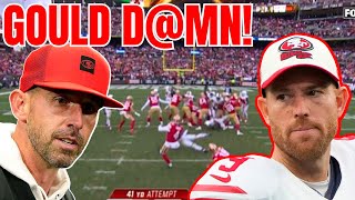 ROBBIE GOULD BACKLASH 49ers LOSE To Browns after DISASTER Missed Field Goal Browns Defense GREAT [upl. by Anatolio]