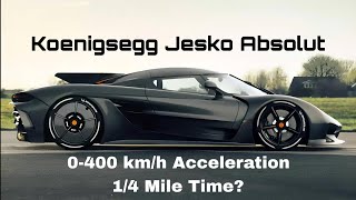 Koenigsegg Jesko Absolut 0400 kmh Acceleration Full Data Analysis [upl. by Htiffirg]