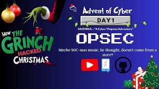 Hackmas 2024 Day 1 THM Advent of Cyber OPSEC amp Malicious Links cybersecurity vlogmas tryhackme [upl. by Vinni]