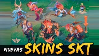 NUEVAS SKINS SKT T1  ZAC NAMI EKKO OLAF SYNDRA JHIN  NOTICIAS LOL [upl. by Neerahs159]