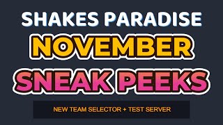 November Update Progress  Shakes Paradise [upl. by Eriuqs353]