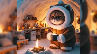 an igloo cat cat capcut cute cutecat funny animation pets catstory kitten [upl. by Helms19]