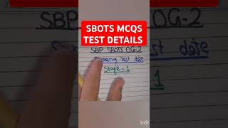 SBOTS MCQS TEST DETAILS  STATE BANK JOBSsbp sbpjobs statebankofpakistan bankjobs2024shorts [upl. by Purdum]