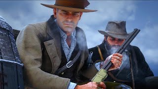 Arthur and Johns reaction after getting robbed in Saint denis  RDR2 [upl. by Arehahs]