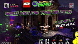 Lego DC SuperVillains Level 1  New Kid On The Block FREE PLAY All Collectibles  HTG [upl. by Paulo]