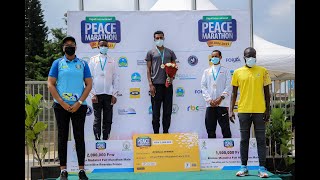 Kigali International Peace Marathon Rwandans Marthe Yankurije and Yves Nimubona scoop gold medals [upl. by Braden]