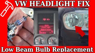 Volkswagen Headlight Low Beam Bulb Replacement  No Tools  DIY [upl. by Isidro]