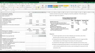 Process Costing Example 4 Standard Costs [upl. by Sauncho]