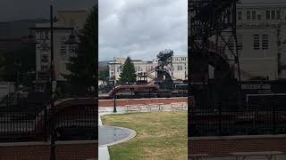 NS 36A passing by the Altoona Railroaders Memorial Museum with three Dash 9s [upl. by Adnilema]