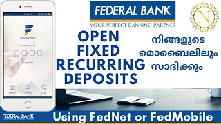 Open Fixed and Recurring Deposit Using FedNet or FedMobile [upl. by Hajidahk908]