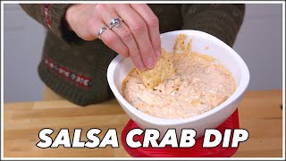 Salsa Cream Cheese Crab Dip Recipe  From The Side Of The Fridge [upl. by Laubin473]