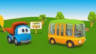 Cartoni Animati per Bambini  Camioncino Leo Junior come si fa un autobus [upl. by Nylirek]