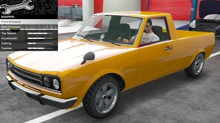 GTA 5  DLC Vehicle Customization  Vulcar Warrener HKR Datsun Sunny Truck [upl. by Epoillac]