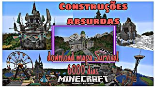 Download Mapa Survival no Minecraft Bedrock e Java Mapa Com 6000 Dias Incrível [upl. by Ettigdirb]