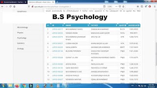 QuaideAzam University  BS Psychology 7th Merit List 2020 [upl. by Sorac452]