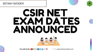 Official Notification Exam dates Announced  CSIR NET Lifesciences December 2024 [upl. by Noraa]