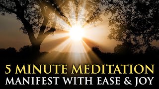 5 Minute Guided Meditation  Manifest your Dreams amp Goals [upl. by Lanfri]