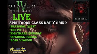 Spiritborn Class Endgame Leveling Paragon Infernal Hordes LIVE Diablo IV Vessel of Hatred Gameplay [upl. by Roswell]