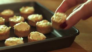 Warm Cheese And Onion Cups  delicious Magazine [upl. by Ahsatniuq]