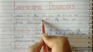 Chromosomal disorder chapter 5 principle of inheritance and variation class 12th in hindi [upl. by Enna]