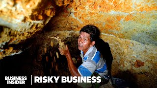 Why Hunting For 20MillionYearOld Petrified Wood Is So Dangerous In Indonesia  Risky Business [upl. by Ahsimed]