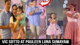 Vic Sotto at Pauleen Luna GAME na GAME HUMATAW sa 7th Birthday ni Tali Sotto [upl. by Courtenay]