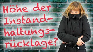 Höhe der Instandhaltungsrücklage beim Kauf ⁉️ JederkannImmobilien [upl. by Nalo856]