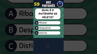 📘 QUIZ PORTUGUÊS COM PERGUNTAS E RESPOSTAS shorts concurso português quiz quiztime [upl. by Areem]