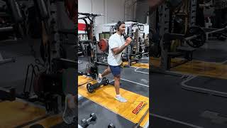 Fix your LUNGE form with Perfect Posture Sprinter Dumbbell Lunge with Neck Harness Elijah Wilkinson [upl. by Lorilee146]