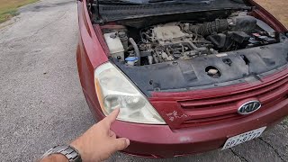 Kia Sedona Headlight Replacement [upl. by Cirdet319]