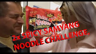 Samyang Noodle 2x Spicy Challenge WDad [upl. by Ayekin]