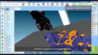 VDMIS CMM Software  5 Axis Scanning CMM Probe Head Renishaw REVO [upl. by Jacinthe778]