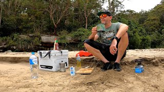 Solo Tinny Mission  Fishing for Jewfish and Beach Cook up  BBA EP74 [upl. by Eey711]